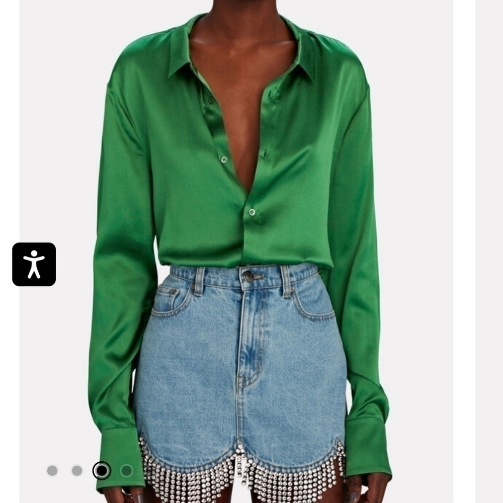 SER.O.YA Brendan Silk Blouse Amazon NWT